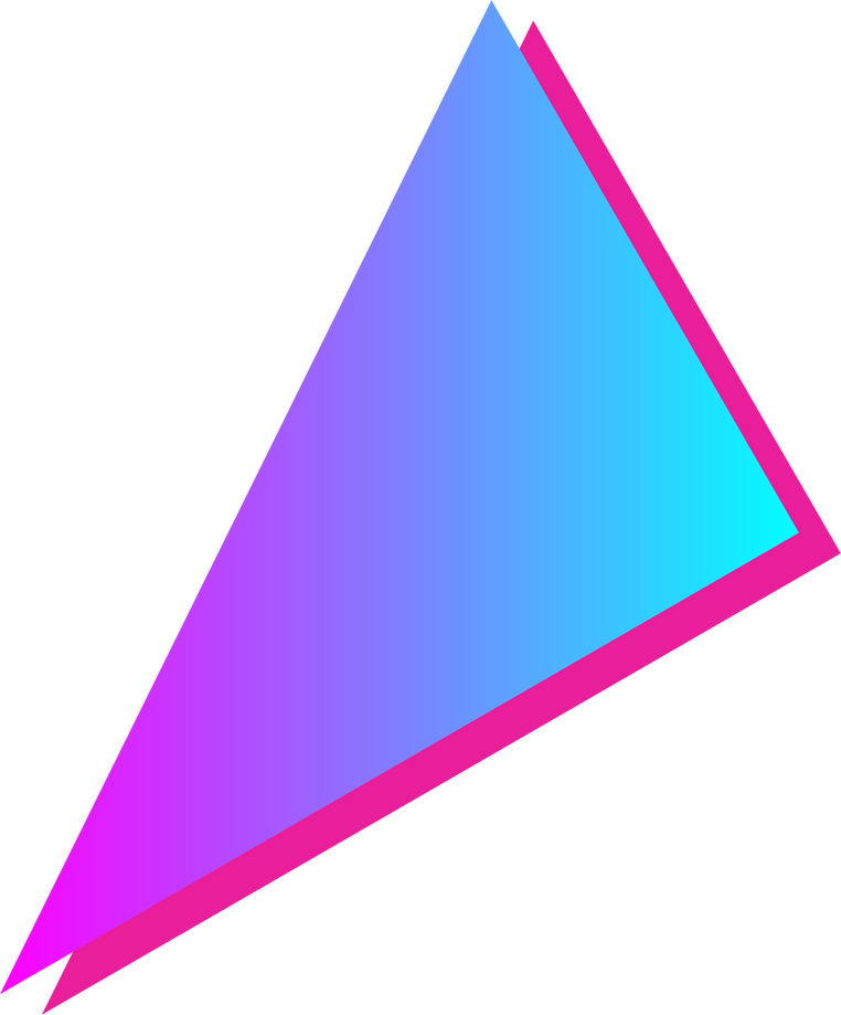Double triangle gradient isolated on transparent background, Abstract elements retro style